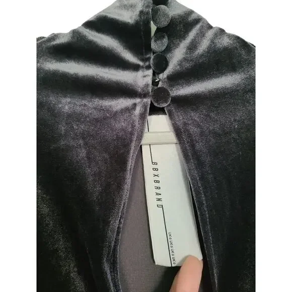 BBX Brand Velvet Cutout Midi Dress UK 6 US 2